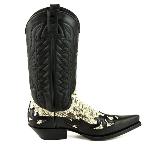 Botas cowboy de pitón nature - Country and Roses - Blanco - 1