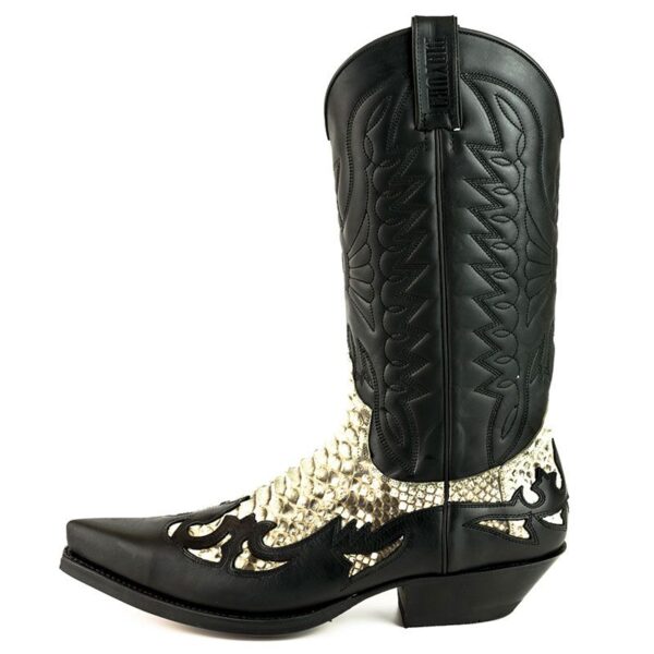 Botas cowboy de pitón nature - Country and Roses - Blanco - 3