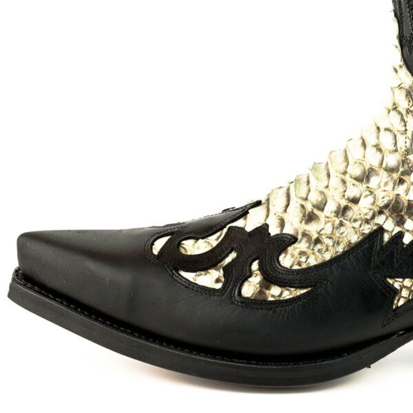 Botas cowboy de pitón nature - Country and Roses - Blanco - 4