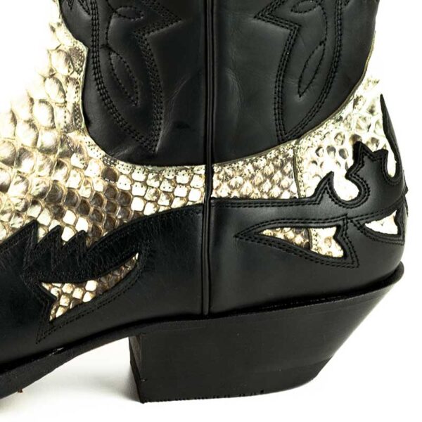 Botas cowboy de pitón nature - Country and Roses - Blanco - 5