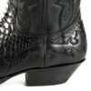 Botas cowboy de pitón nature - Country and Roses - Negro - 5