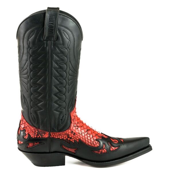 Botas cowboy de pitón nature - Country and Roses - Rojo - 1