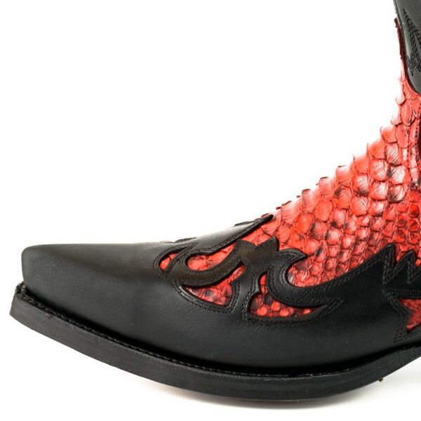 Botas cowboy de pitón nature - Country and Roses - Rojo - 4
