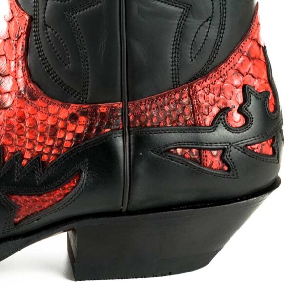 Botas cowboy de pitón nature - Country and Roses - Rojo - 5
