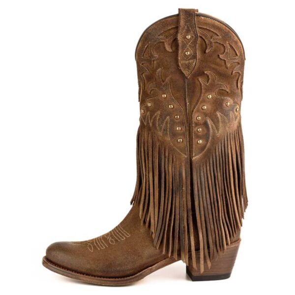 Botas vaqueras afelpado tabaco - Country and Roses - 3