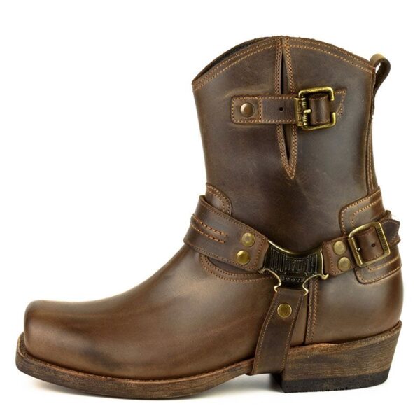 Botines biker moteros - Country and Roses - Ars marrón - 3