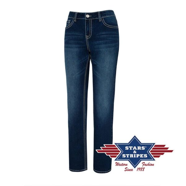 Pantalones vaqueros con bordados en bolsillos - Country and Roses - Kimberly - 2