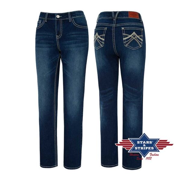 Pantalones vaqueros con bordados en bolsillos - Country and Roses - Kimberly - 6