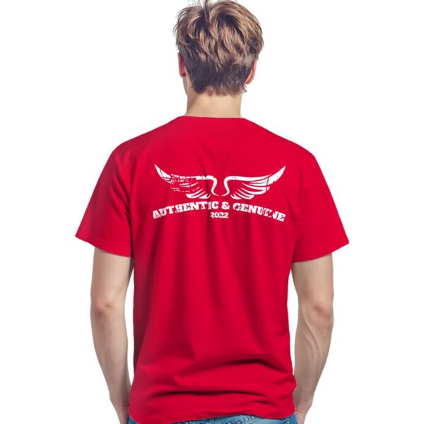 Camiseta roja de hombre Made with Love - Imagen 2