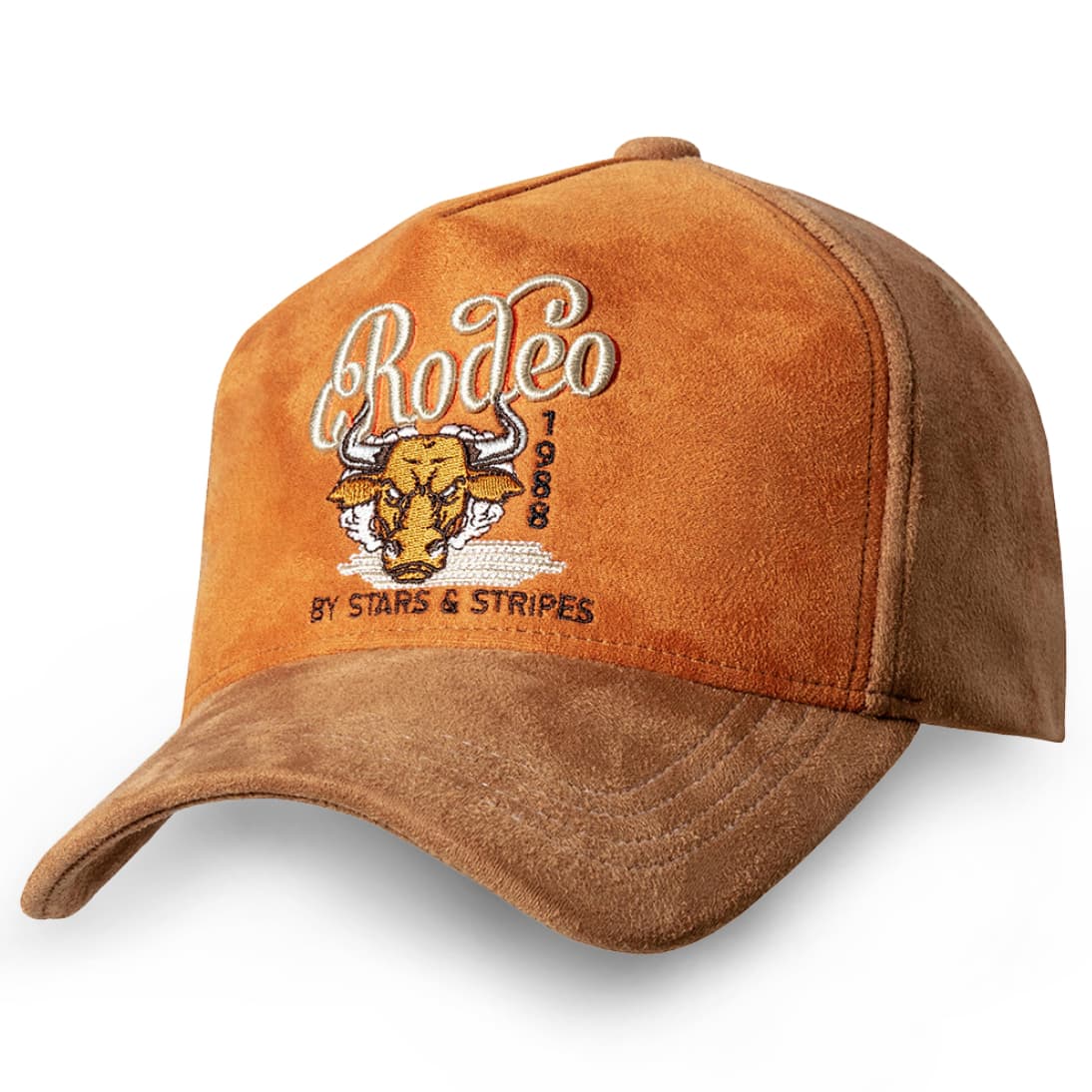 Gorra Rodeo con diseño de toro bordado estilo western a la venta en Country and Roses.