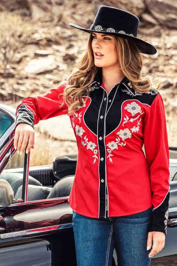 Camisa bordada Lynn Red