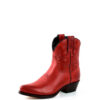 Botines de cuero rojo clásicos - Country and Roses - 604 - 2