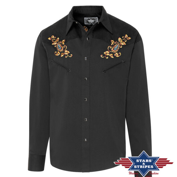 Camisa bordada - Country and Roses - Hogan Black - 1