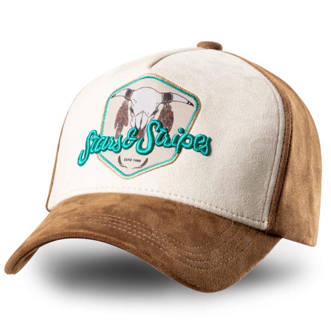 Gorra Cowboy Buffalo Turquoise con detalle de búfalo en venta en Country and Roses.