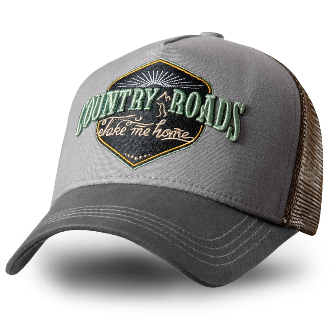 Gorra Cowboy Country Roads con diseño de caminos rurales estilo western.