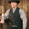 Chaleco negro tres bolsillos para hombre Earp
