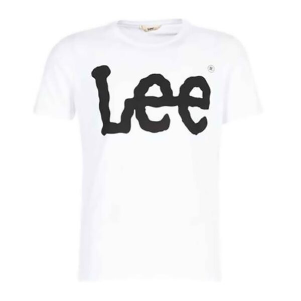 Camiseta unisex blanca con logo Lee