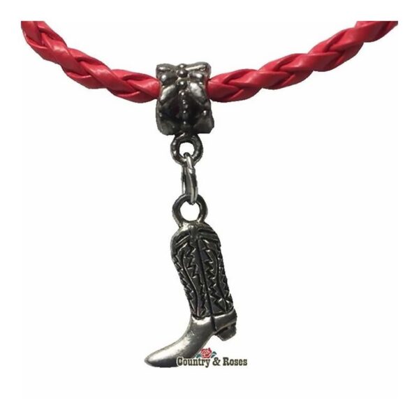 Tobillera o Brazalete rojo con bota