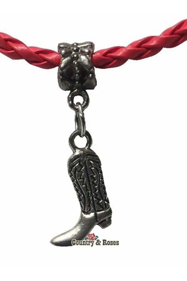Tobillera o Brazalete rojo con bota