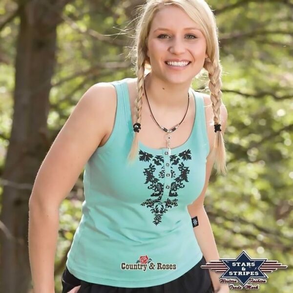 Camiseta country sin mangas para mujer Chica