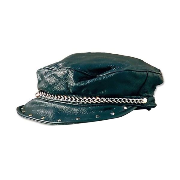 Gorra cuero negro