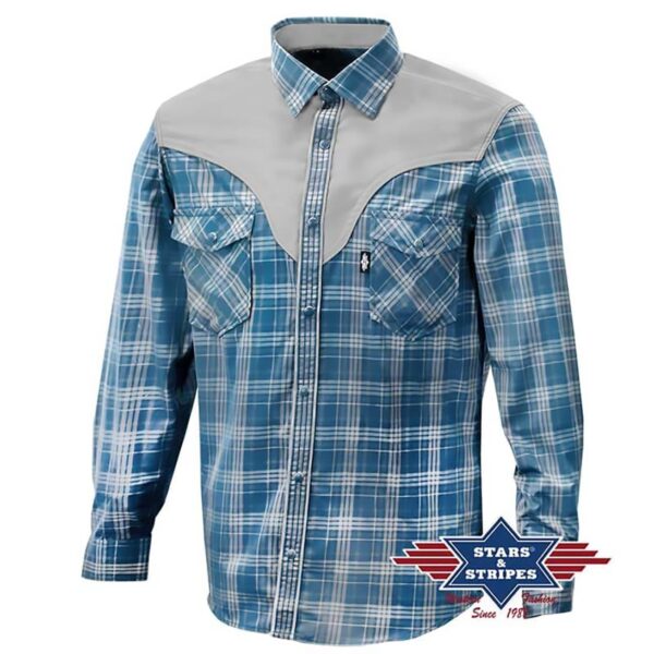 Camisa de cuadros azul - Country and Roses - Melvin - 1