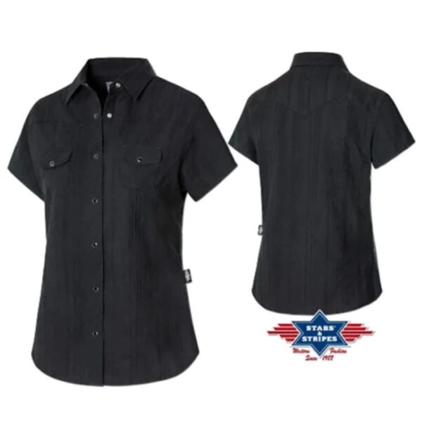 Camisa negra - Country and Roses - Malina Black - 1