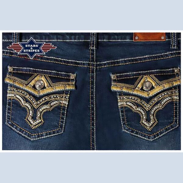 Pantalones bolsillos bordados Diamond - Imagen 2