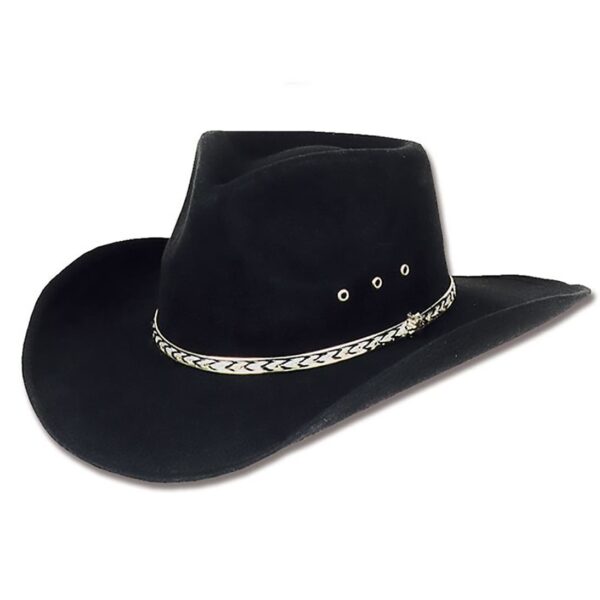 Sombrero de fieltro Kansas Black