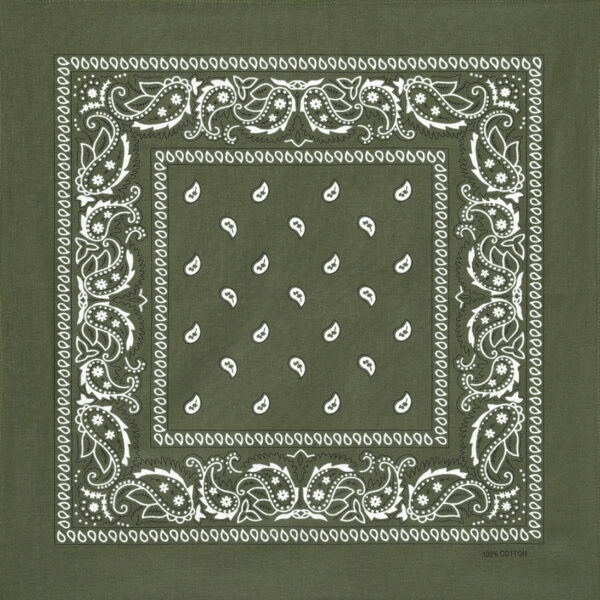 Bandana verde - Country and Roses - Olive Green - 1