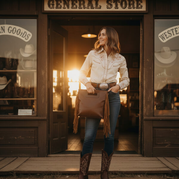 Bolso de cuero - Country and Roses - Waco - 7