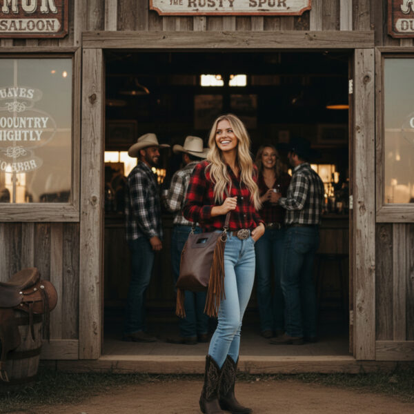 Bolso de cuero - Country and Roses - Waco - 8