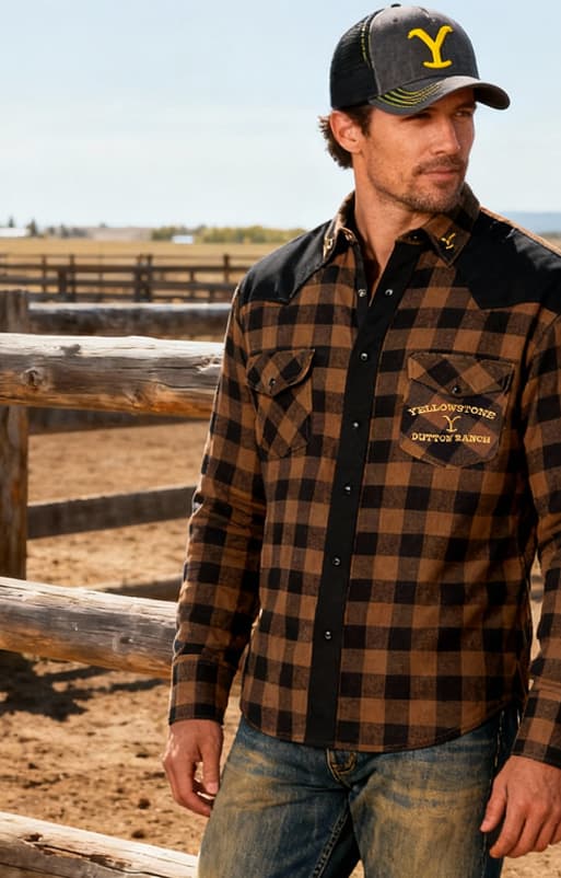 Imagen de hombre con ropa de la marca Yellowstone