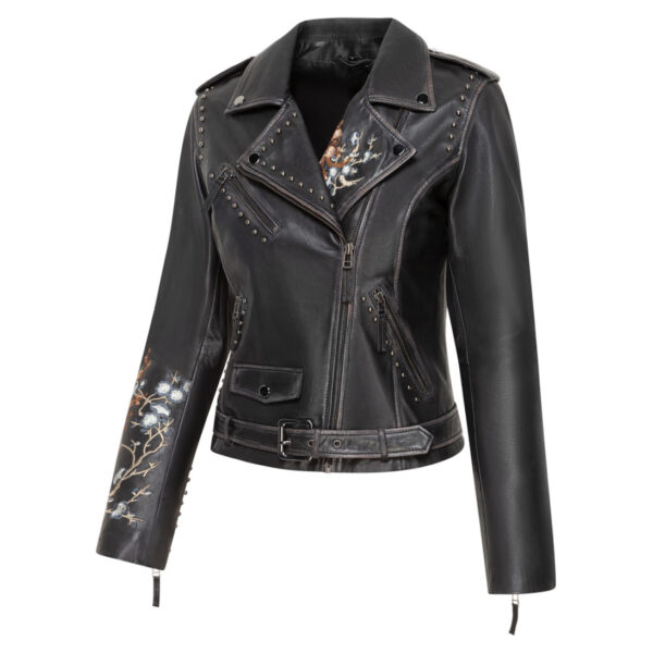 Chaqueta bordada de piel - Country and Roses - Mabel - 1