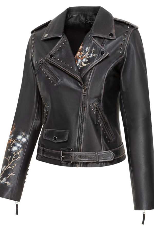 Chaqueta bordada de piel - Country and Roses - Mabel - 1