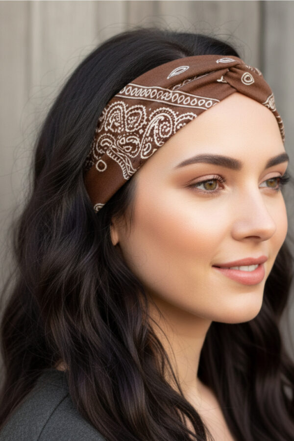 Diadema Bandana - Country and Roses - Marrón Tierra - 2