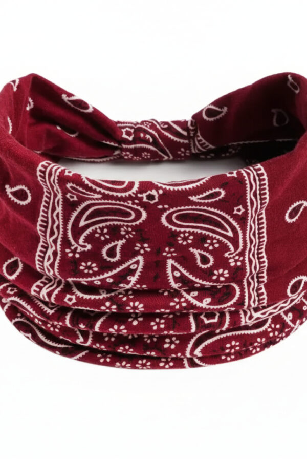Diadema Bandana - Country and Roses - Rojo Pasión - 1