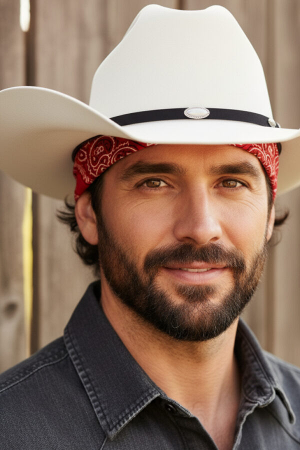 Diadema Bandana - Country and Roses - Rojo Pasión - 3