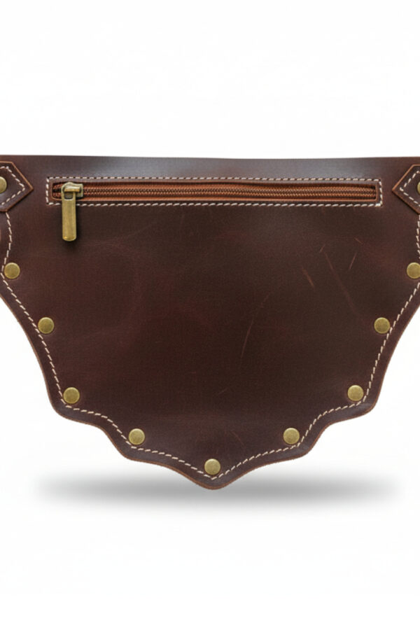 Riñonera de cuero - Country and Roses - Laramie Cacao - 22
