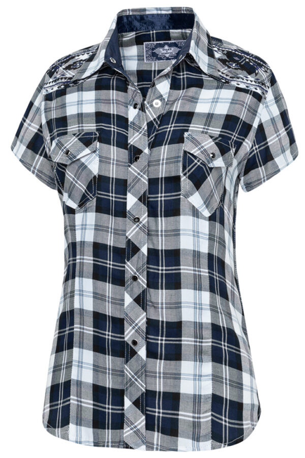 Camisa country - Country and Roses - Pasadena Blue - 1