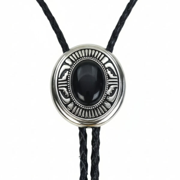 Corbatín vaquero - Country and Roses - Jet -1