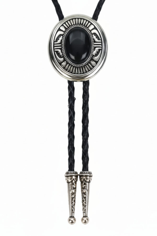 Corbatín vaquero - Country and Roses - Jet -2